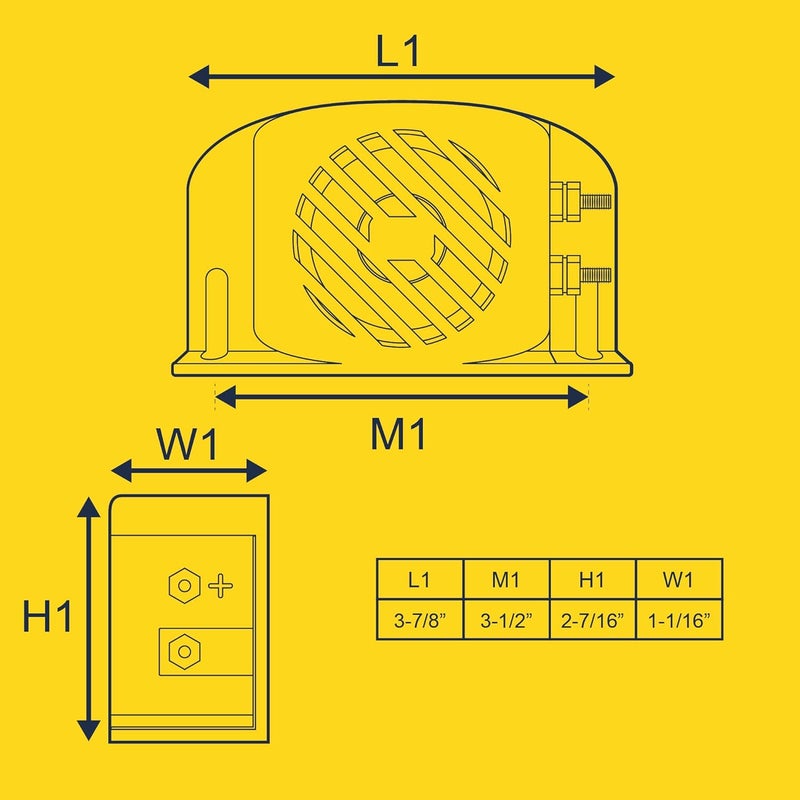 LAMPHUS SoundAlert Backup Sound Alarm for Pickup Dump Truck [12V - 48V DC] [SAE J994 Class C] [97dB] Universal Reverse Back-Up Warning Beeper for Industrial Heavy Equipment Forklift Semi Work Van Car Vehicle - Image 5
